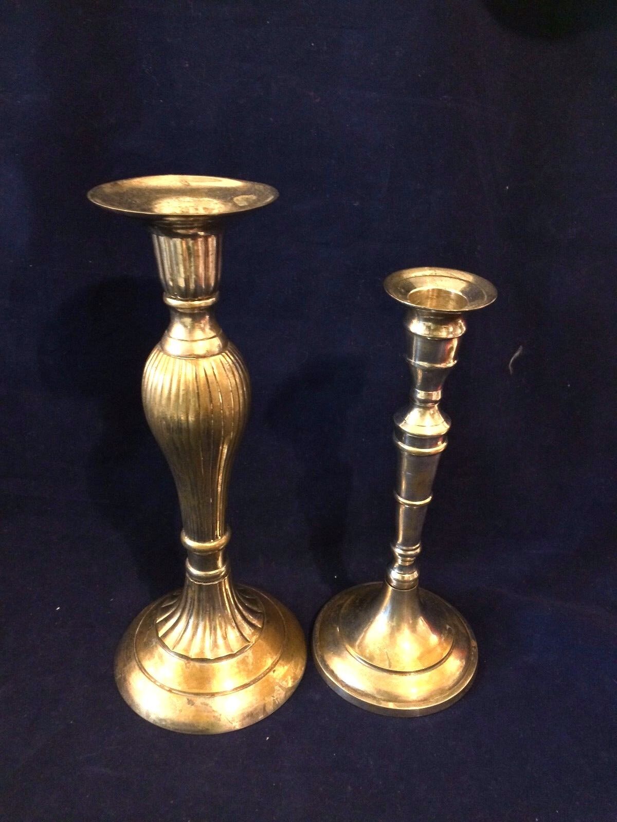 2 Pcs International Silver Co Candlestick Holders Silver Plated Hand Made India