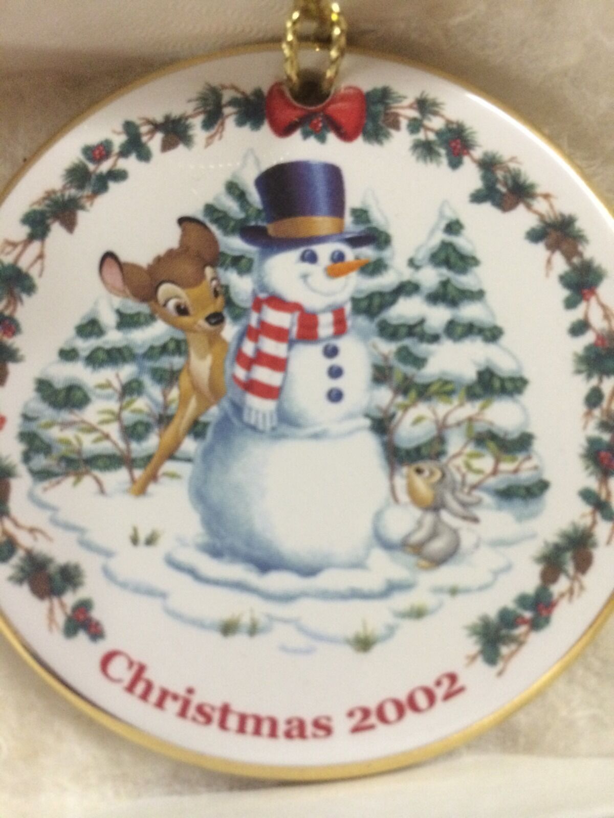 Retired Disney Disc Ornament 2002 Bambis First Snowfall