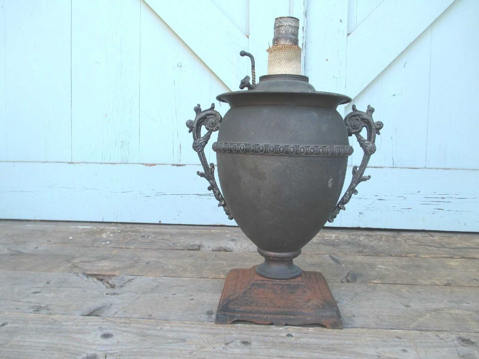 MILLER  old  KEROSENE OIL LAMP /   HARD TO FIND oil lamp parts Urn Style Handles