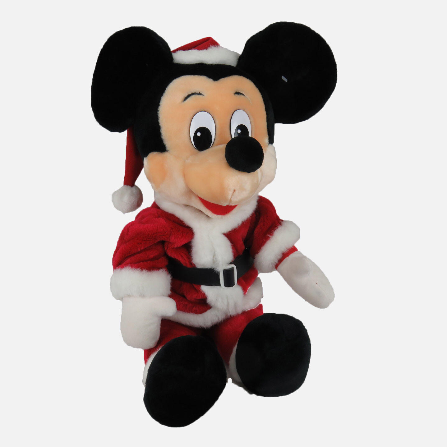 Mickey Mouse in Santa Suit Plush Disneyland Walt Disney World Sitting 18\