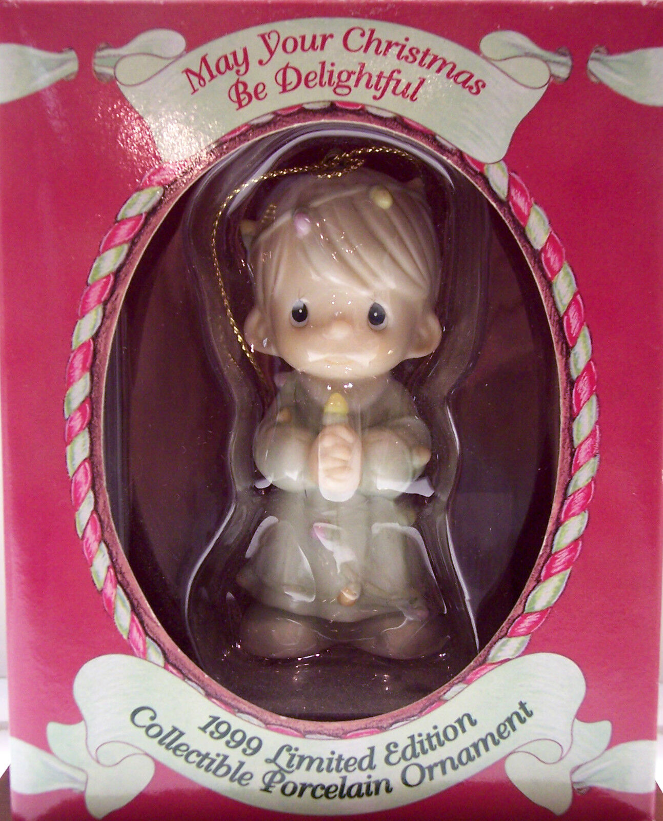 Precious Moments ORNAMENT MAY YOUR CHRISTMAS 15849R \'99 *FREE USA SHIPPING