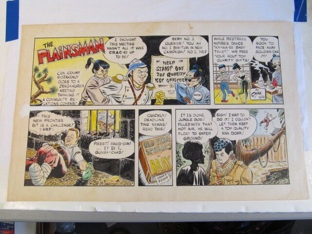 The Plainsman by Chad 1962 Specialty Strip Original Art In Color 