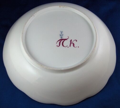Rare Antique 18thC Meissen Porcelain Imperial Russian Porcelain Bowl Dish Czar