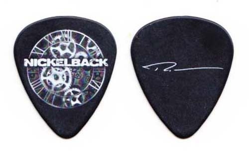 Nickelback Ryan Peake Signature Black Guitar Pick 2012 Tour