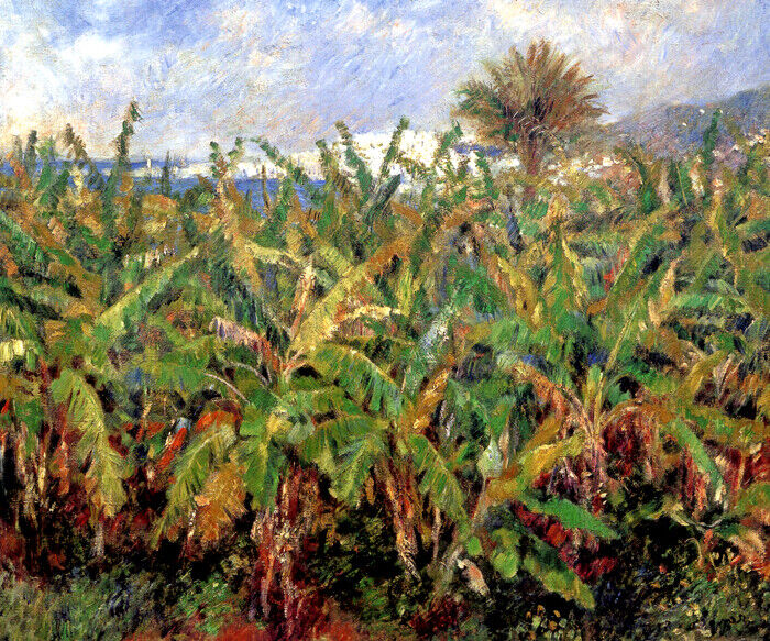 BANANA PLANTATION TREES IMPRESSIONISM 1881 PAINTING BY AUGUSTE RENOIR REPRO