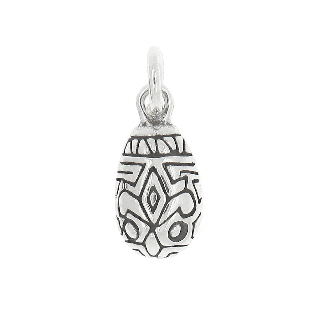 Sterling Silver Decorative Easter Egg Charm or Pendant