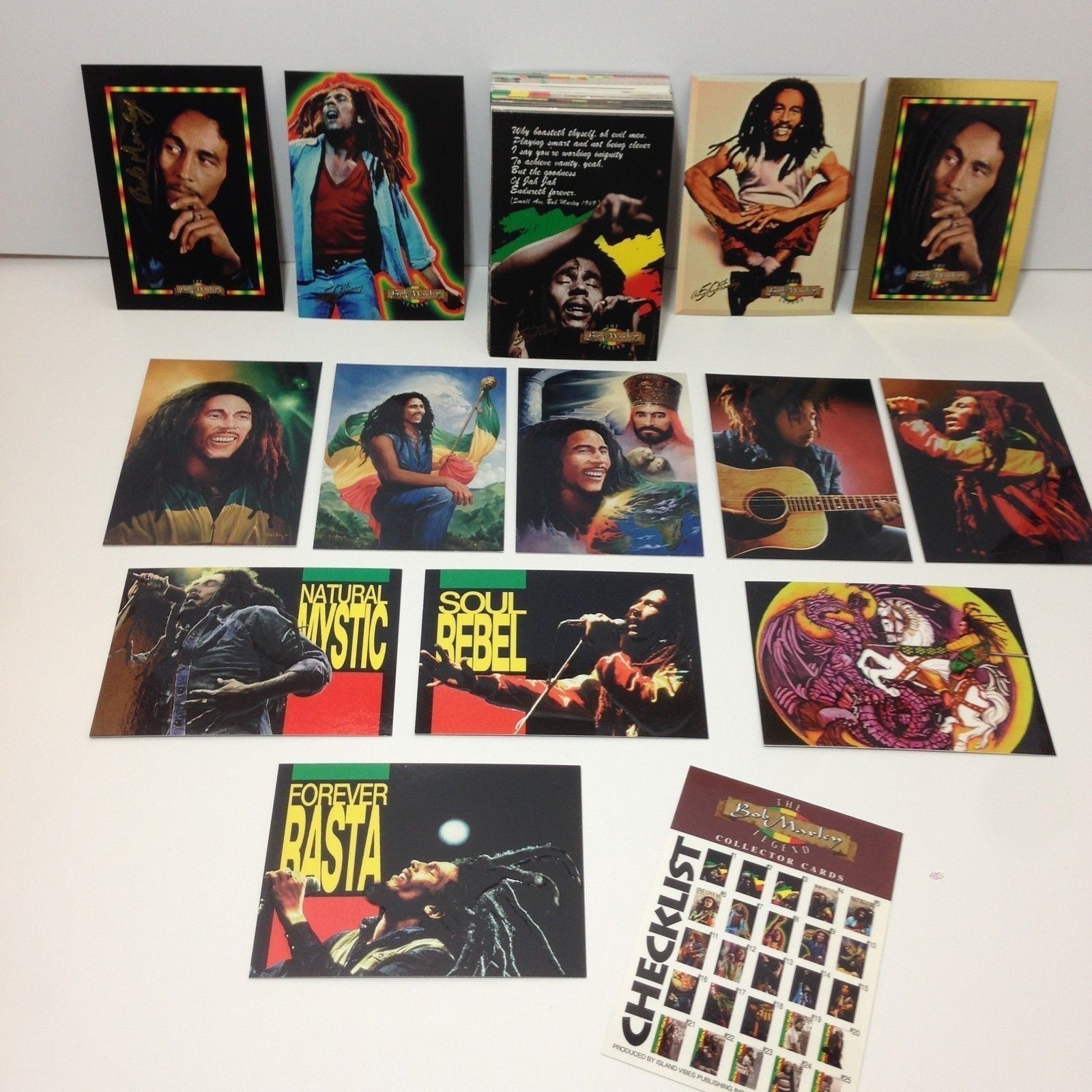 THE BOB MARLEY LEGEND Complete 50 Card Set + ALL 12 SUBSET CARDS & GOLD PROMO