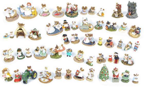 Huge Lot 54 Pc Wee Forest Folk Collection Retired Mice Mouse Figurines + Boxes