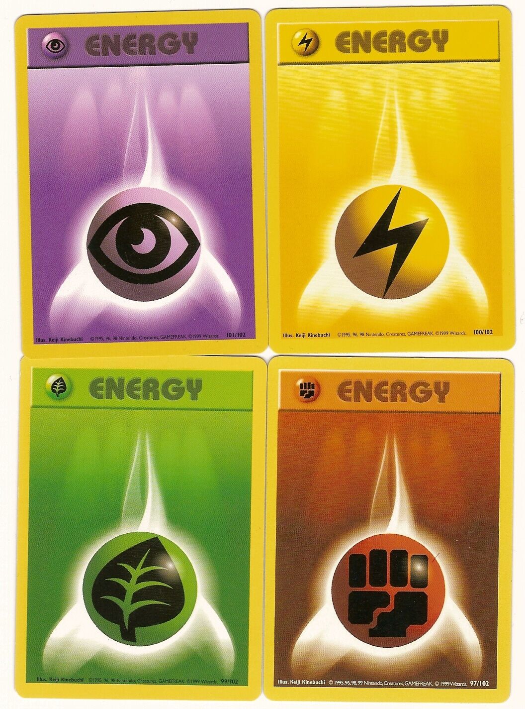 LOT OF  8   POKEMON ENERGY CARDS (base set)