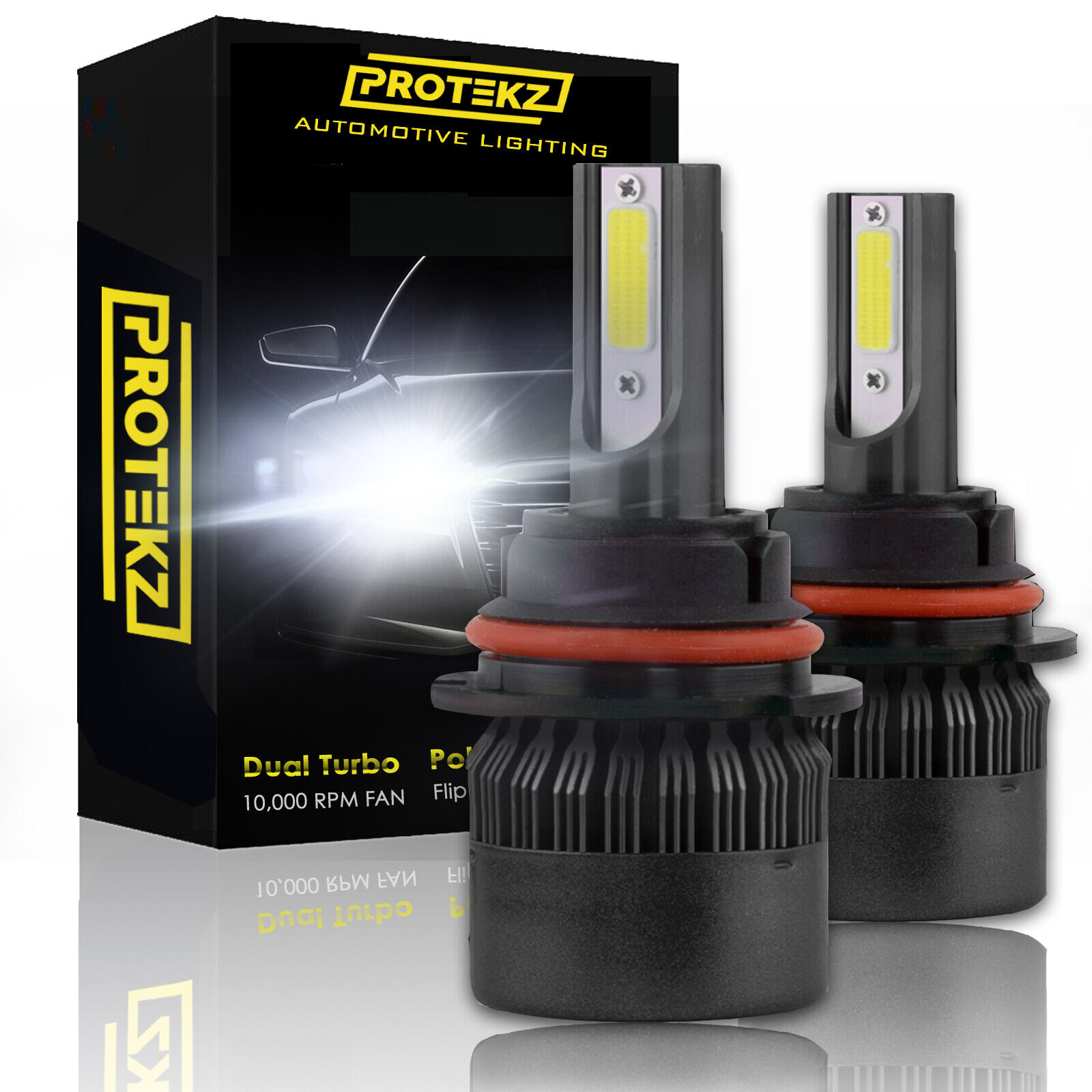 LED Headlight Kit Protekz H11 6000K 600W Fog Light for Toyota Matrix 2009-2014 B