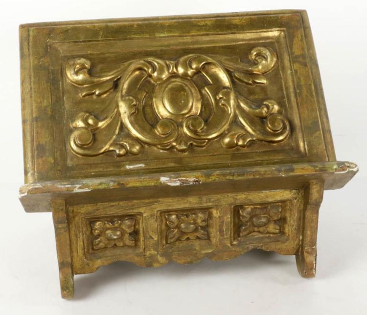 19thC Italian Baroque Giltwood Book Stand Lot 2848