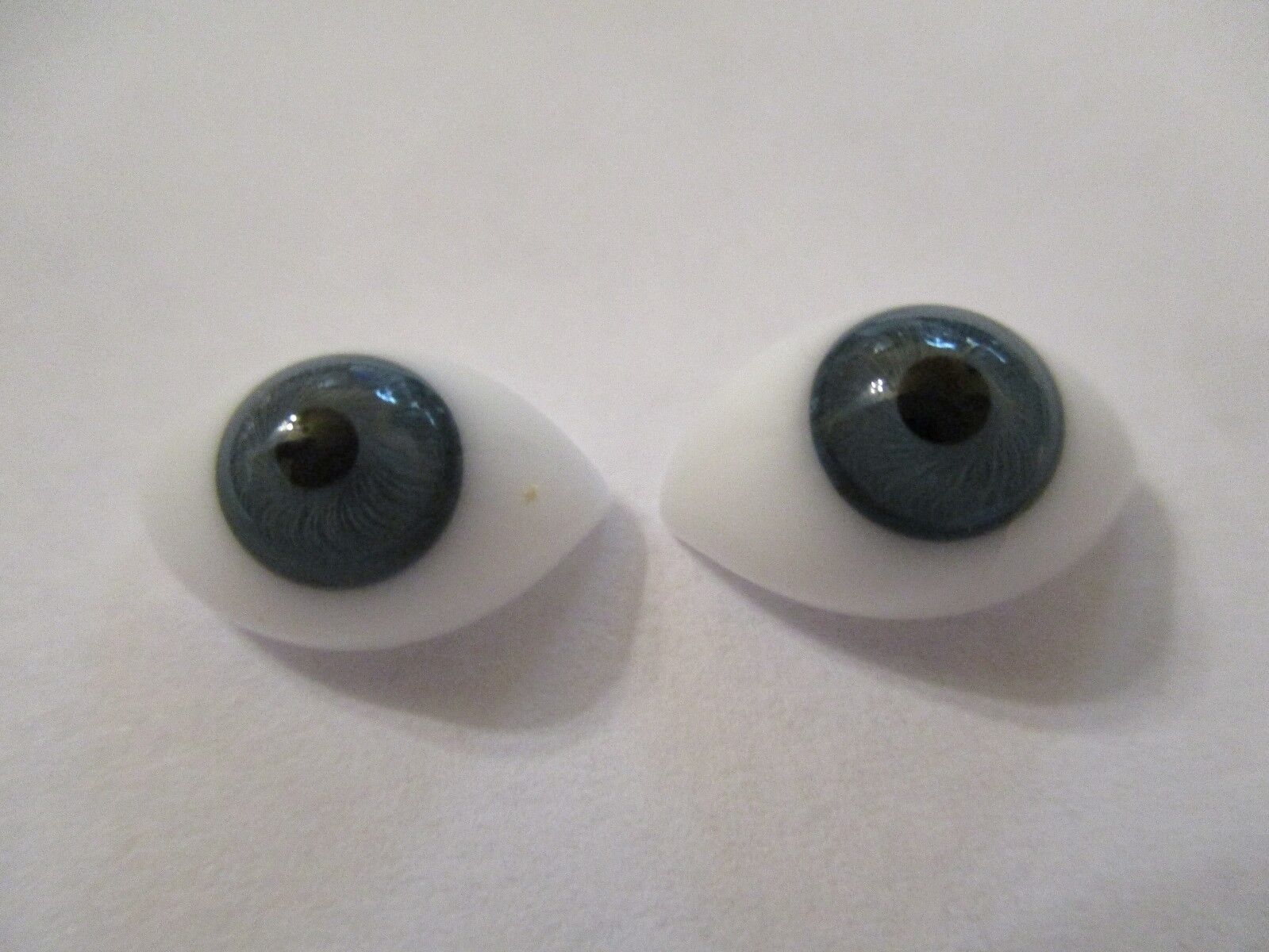 3 Pr 14 mm Schoepfer Antique Blue Oval Handblown Glass Eyes 6.5 mm Iris  SE99