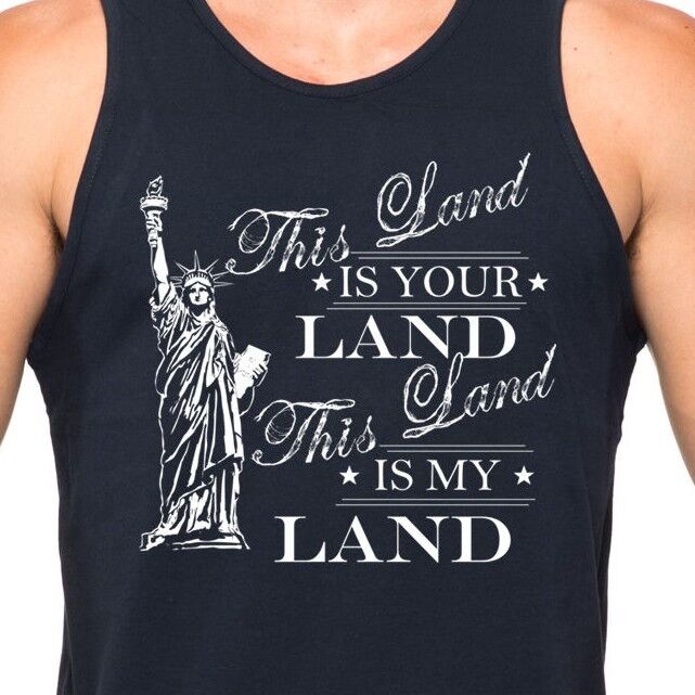AMERICAN FOLK SONG Statue of Liberty Fathers Day gift 4th of July USA Tank Top