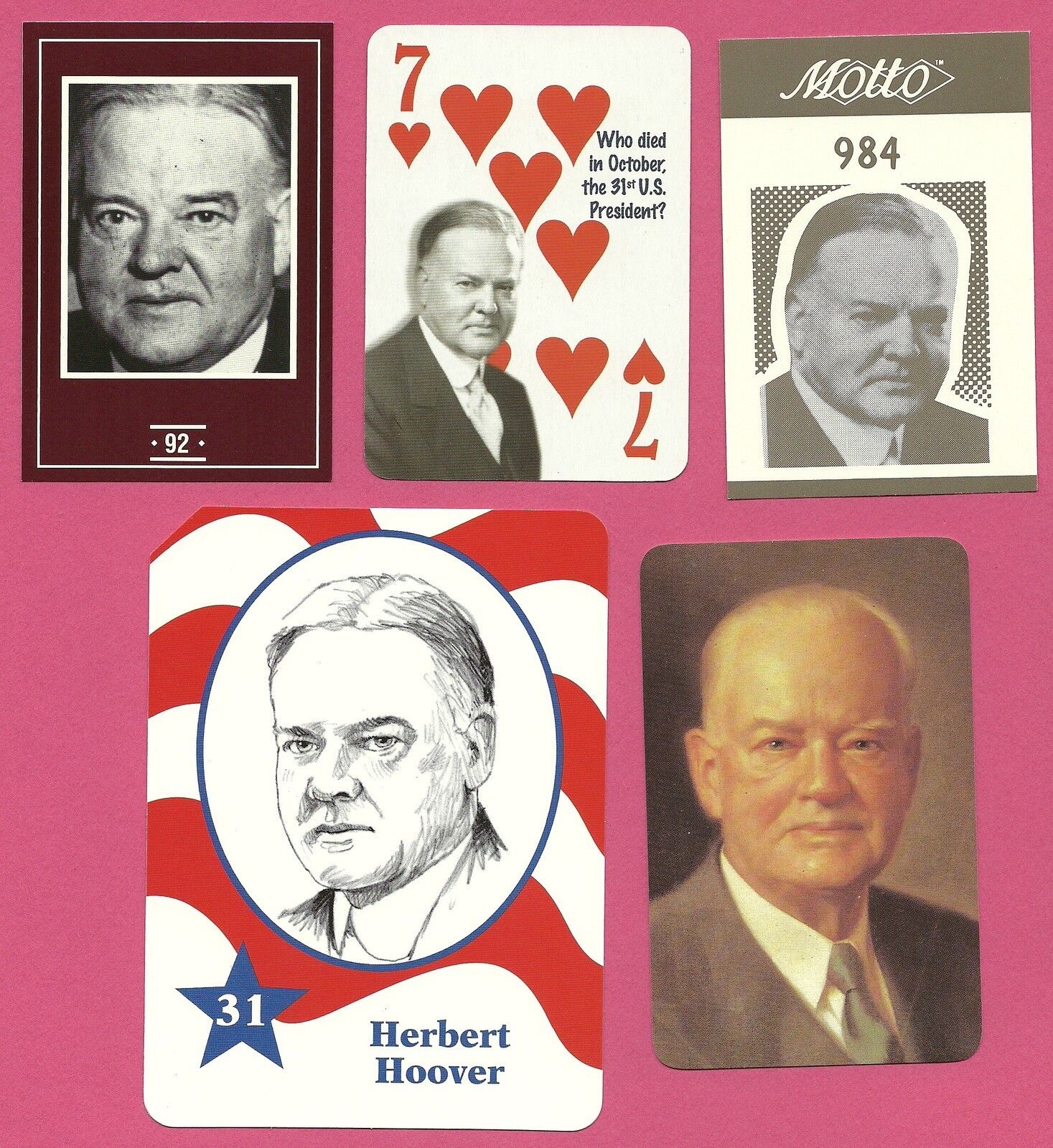 Herbert Hoover US President The Great Depression of 1929 Fab Card Collection A
