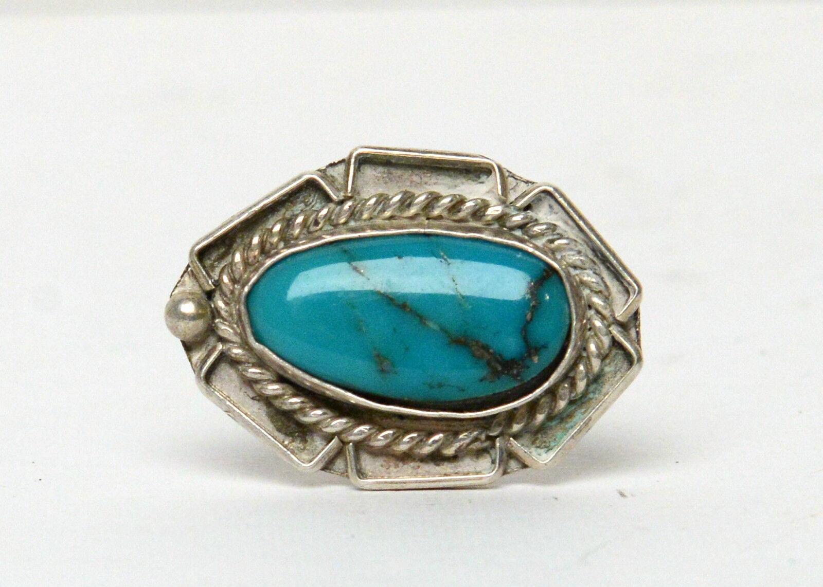 Vintage Turquoise Ring Sterling Silver   Navajo