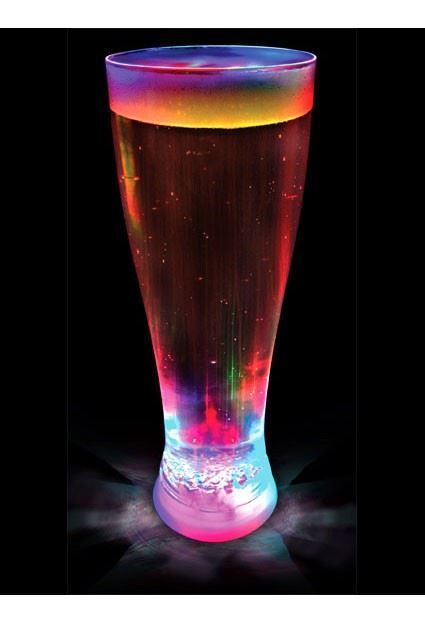 Strobing Light Up Beer Glass Pint Flashing BBQ Xmas Party Gift
