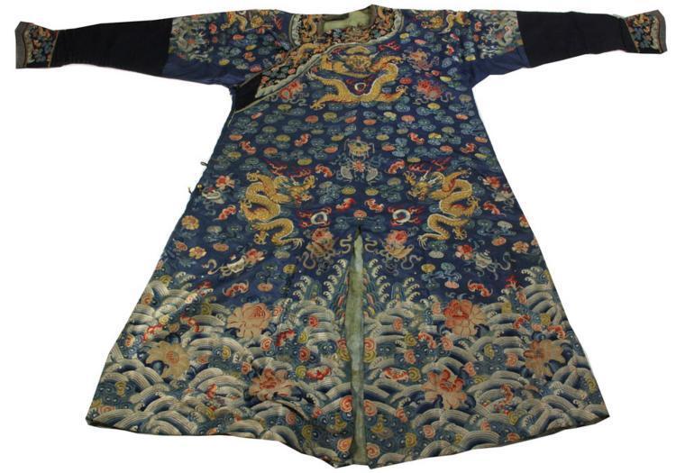 19th C Chinese Embroidered Imperial Robe Lot 2698