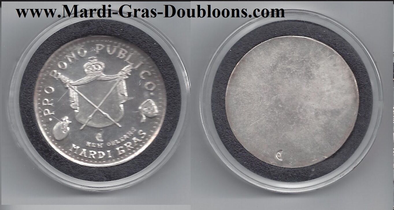 Rex 1960 .999 Silver New Orleans Mardi Gras Krewe Doubloon - Uni Face only 3