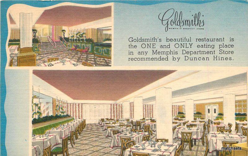 1957 Goldsmiths Department Store Restaurant Memphis Tennessee interior 11394