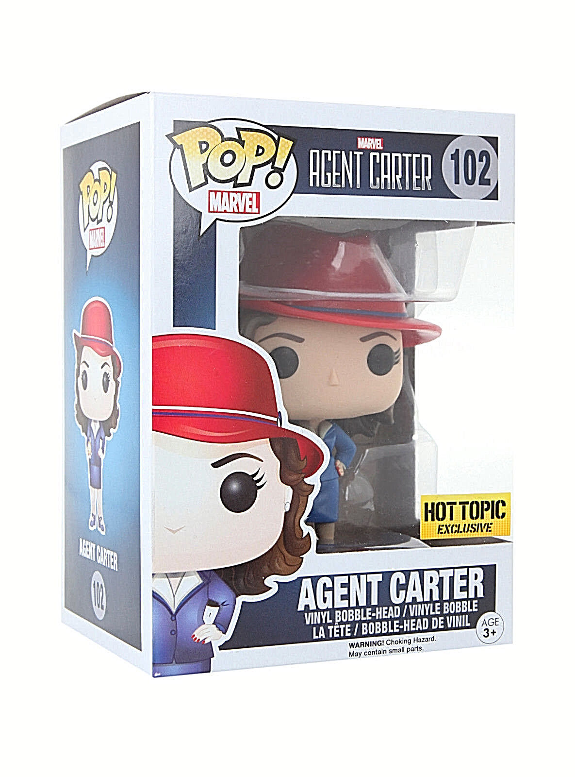 FUNKO POP Marvel_AGENT CARTER 3 ¾ inch Exclusive Vinyl figure with Gold Orb_MIB