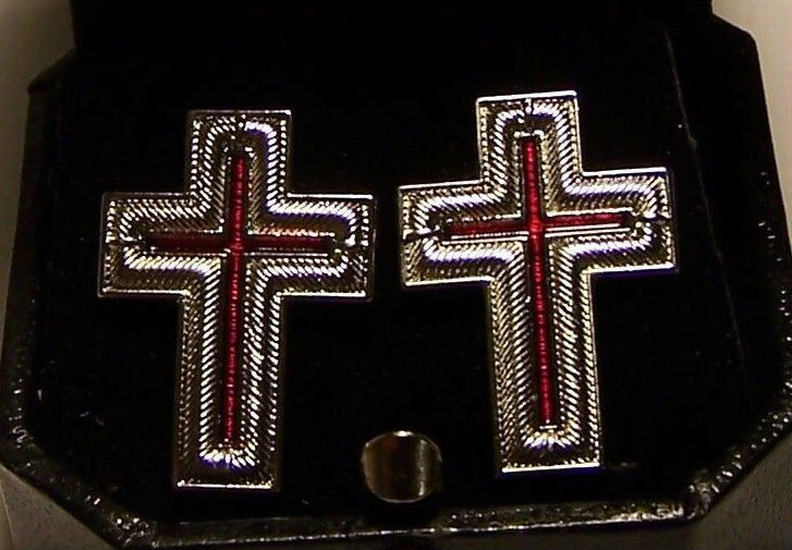 Medieval Masonic Sir Knight Templar Award Medal Uniform Cross Pin Emblem Seal KT