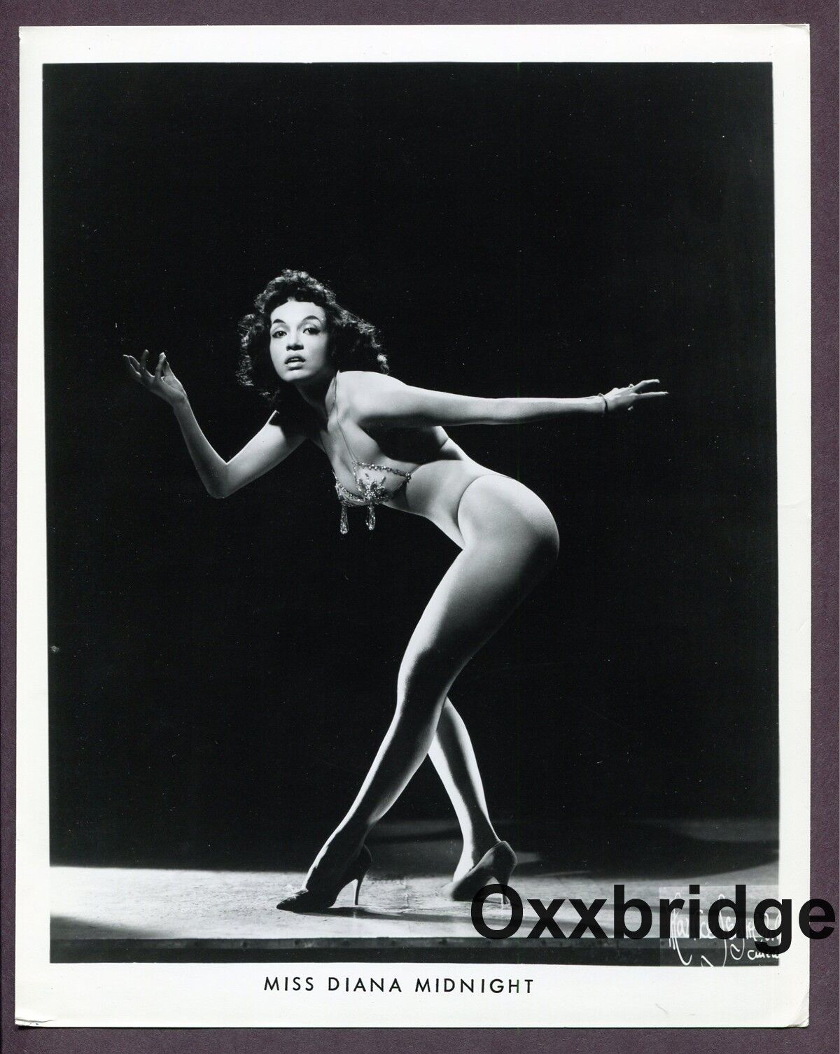 Vintage 60s Diana Midnight Risque Burlesque Photograph Sexy Queen of New Orleans