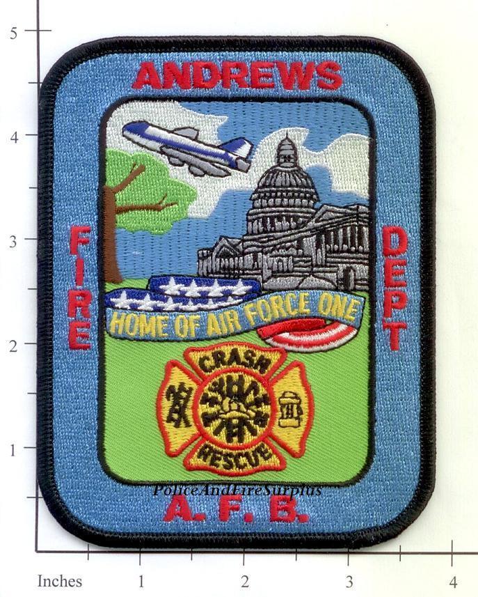 Maryland - Andrews Air Force Base Crash Rescue MD Fire Dept Patch Air Force One