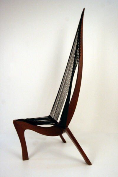 Scandinavian Harp Chair Attributed to Jorgen Hovelskov