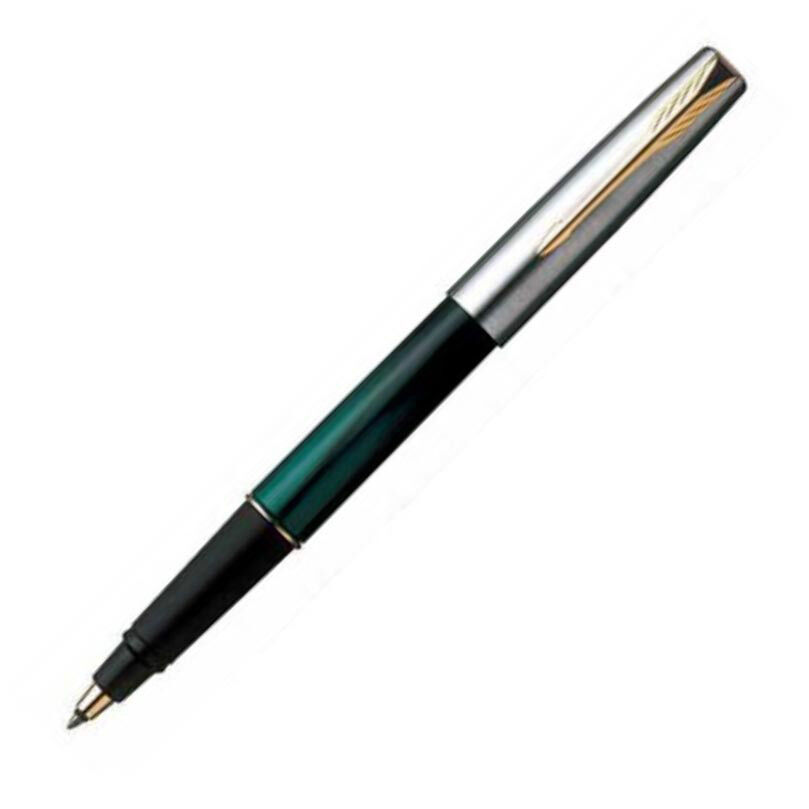 PARKER FRONTIER MARBLE GREEN & GOLD TRIM  ROLLERBALL PEN   NEW  
