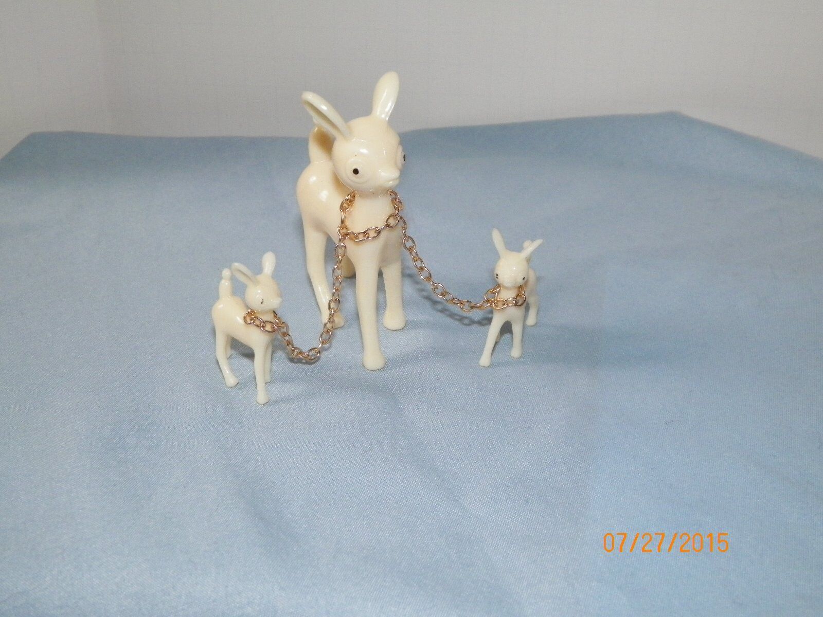 Vintage Cellulose Christmas Reindeer and Babies