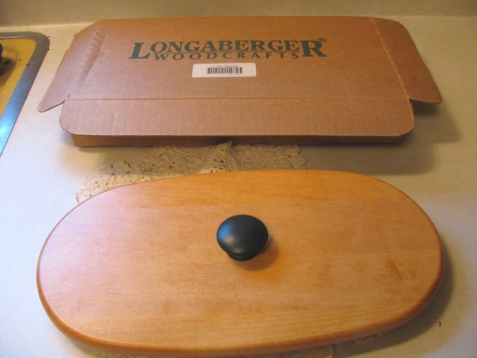Longaberger 1997 Traditions WoodCrafts Lid with Green Knob 
