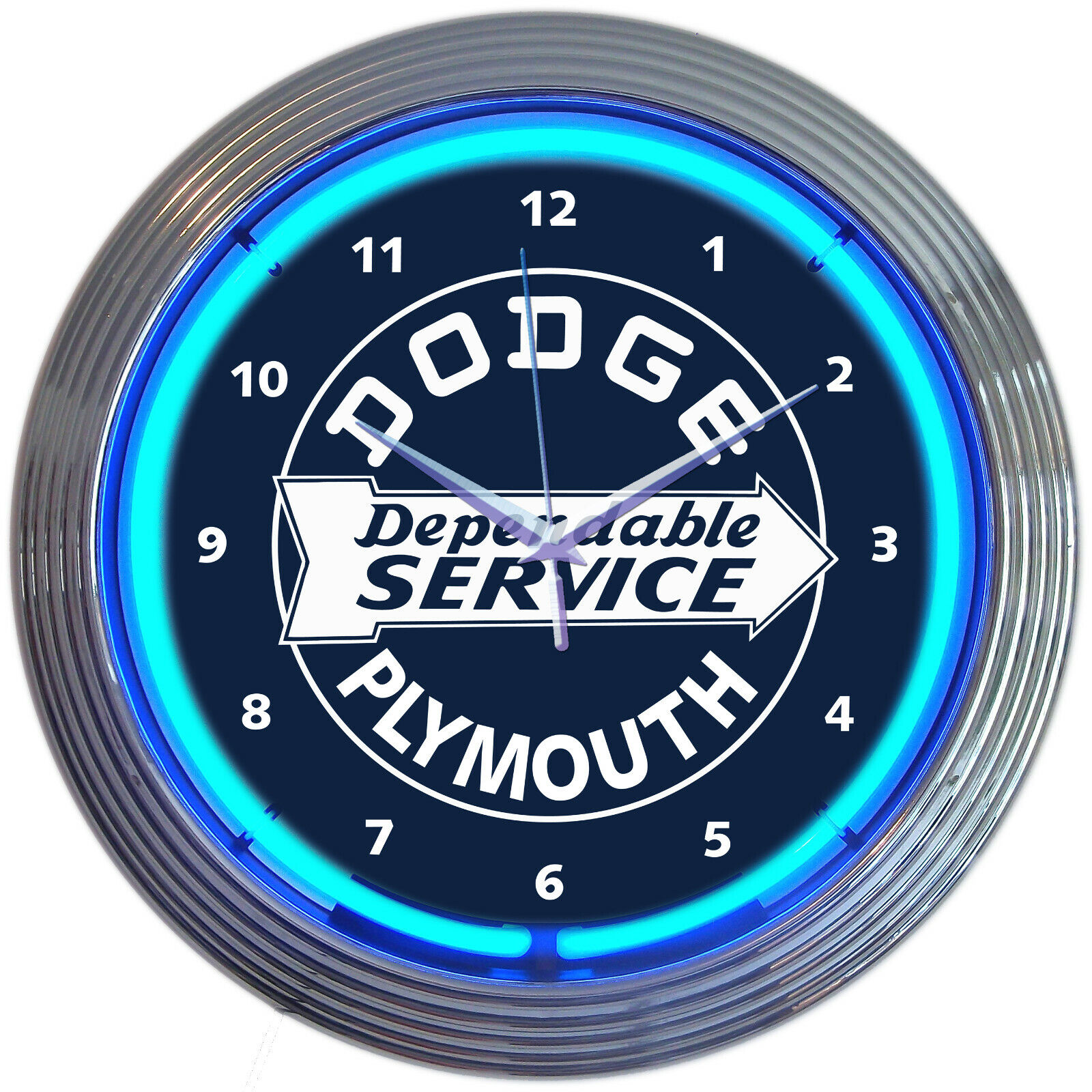 Dependable Dodge Neon Clock Sign Dads Garage wall lamp light Charger Hemi R/T
