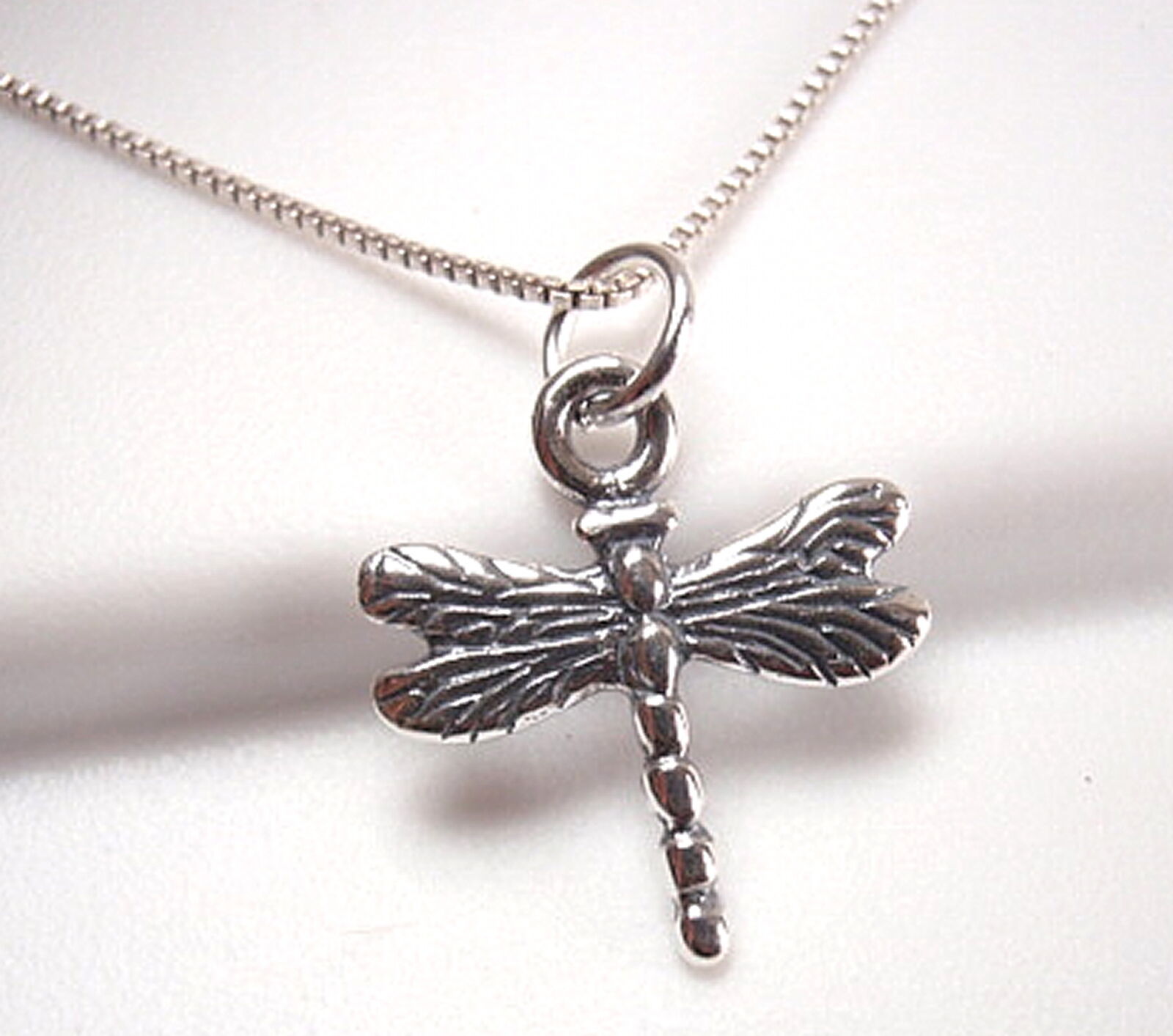 Very Small Dragonfly Necklace Sterling Silver Corona Sun Jewelry entomologist