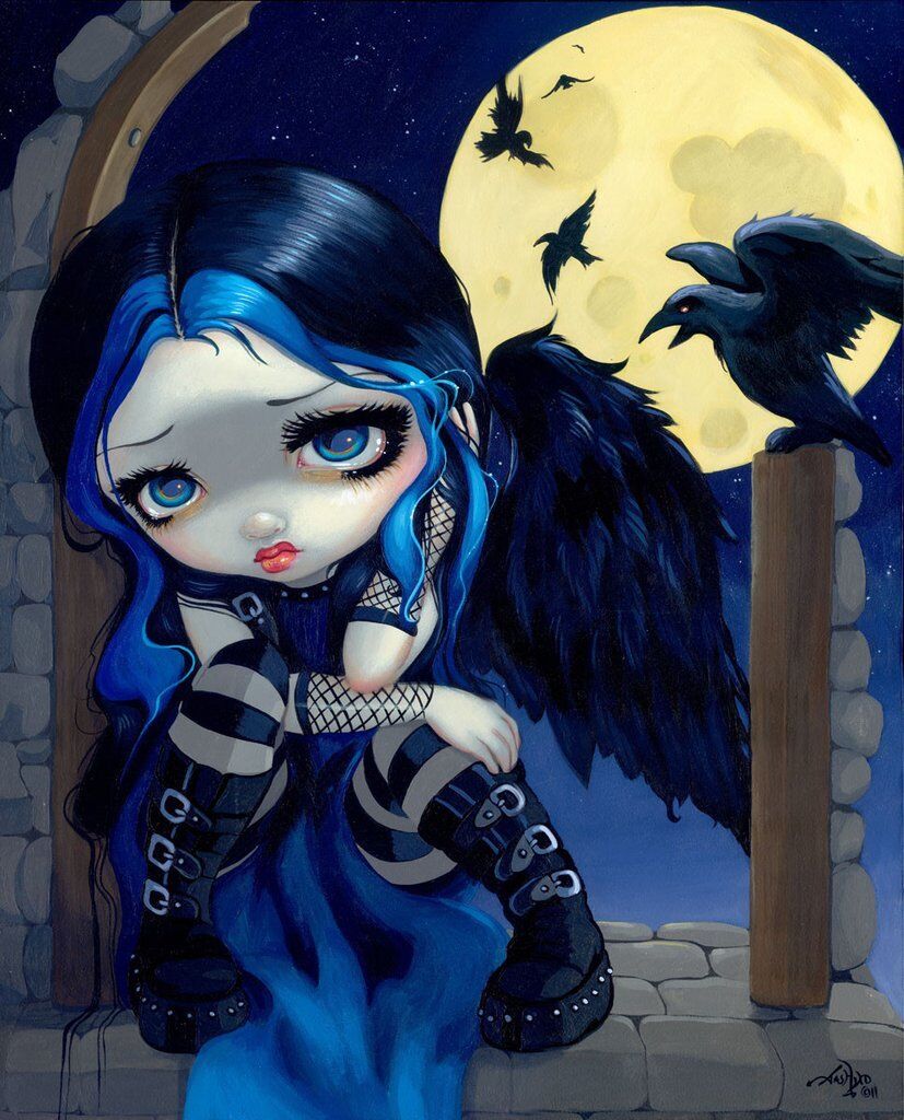 The Whispered Word Lenore by Jasmine Becket-Griffith Art Print Gothic Poster