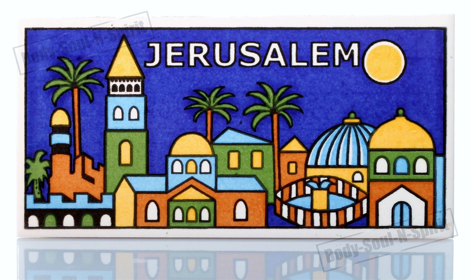 JERUSALEM Ceramic Wall Hanging Armenian Design Israel Judaica gift