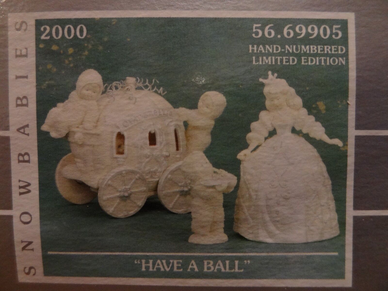 NEW Dept56 69905 Snowbabies Disney Have A Ball Cinderella Carriage Hand Numbered