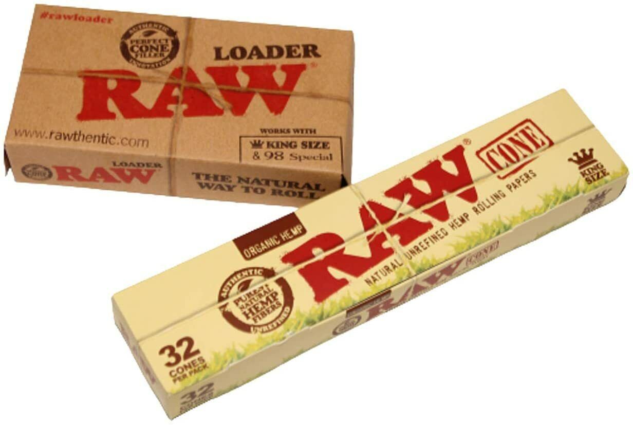 Raw Cone Loader Bundled With 32 King Sized Organic Pre Rolled Cones