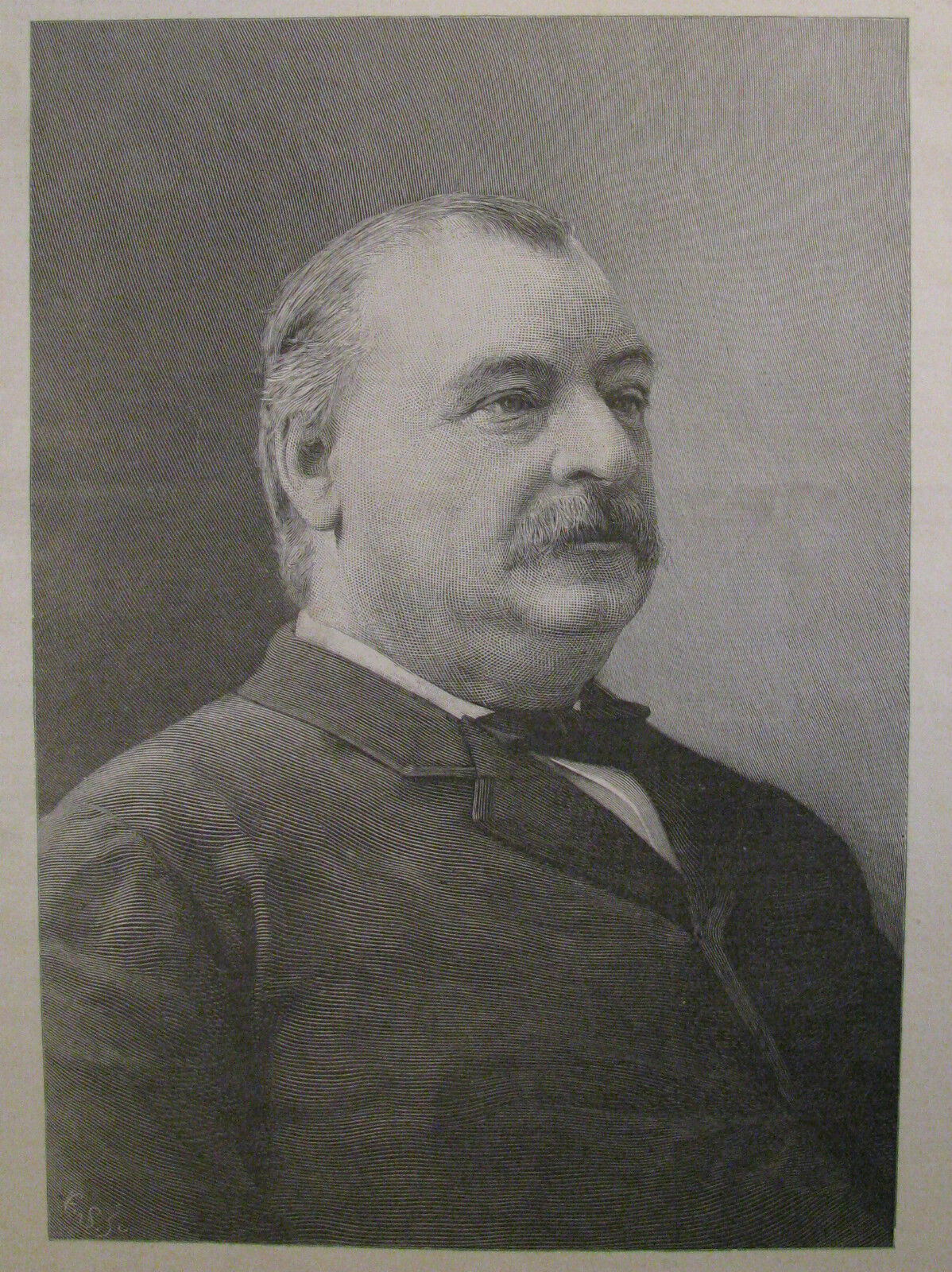 ENGRAVING GROVER CLEVELAND NEW YORK 1892 HARPER\'S WEEKLY PRINT 