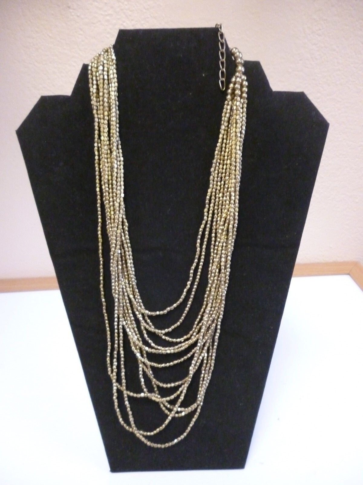 NWT Beautiful Pier 1 Imports Elegant Necklace Chain Gold Beaded 26\