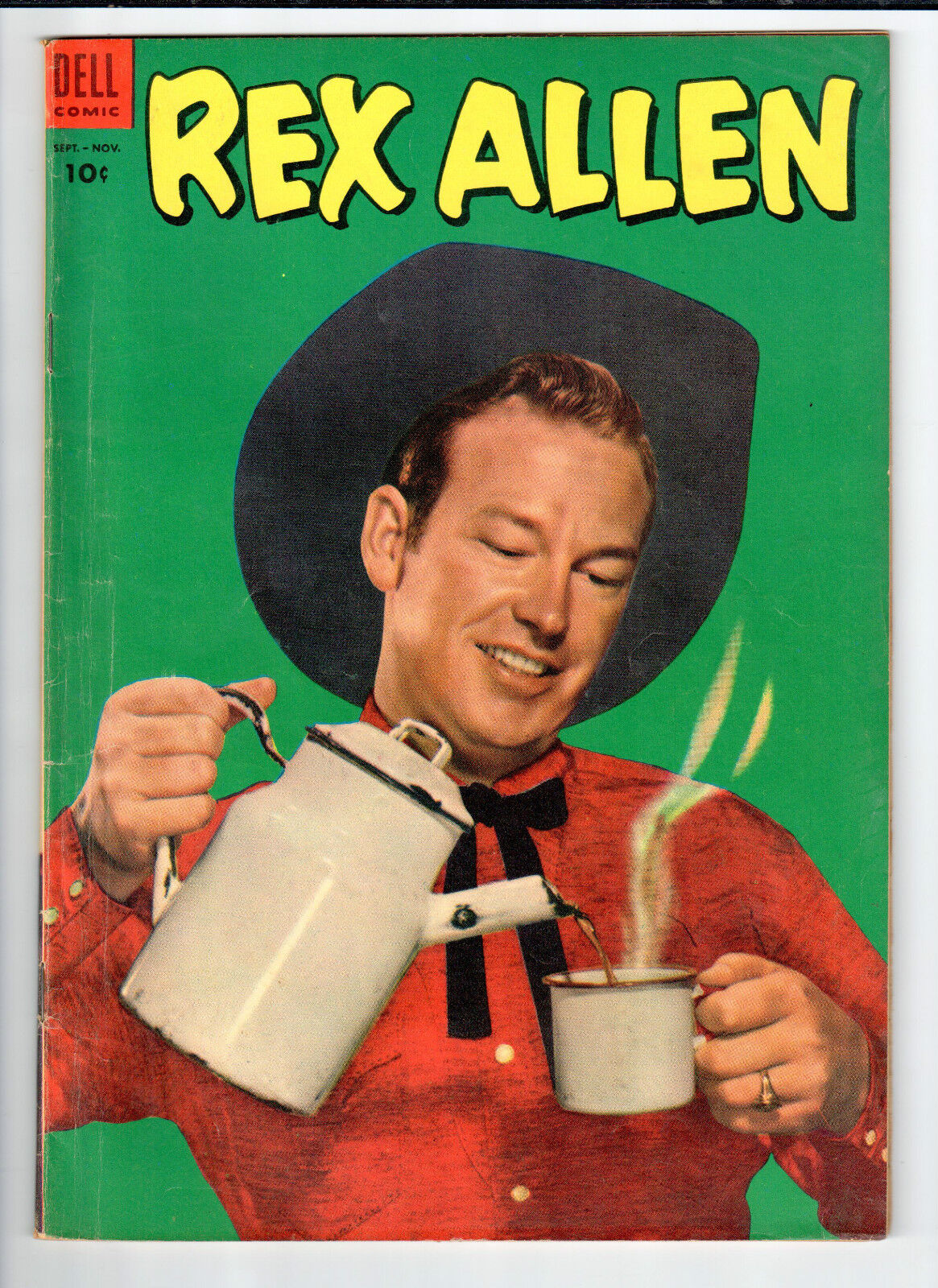 Dell Rex Allen #10 Sept-Nov 1953 vintage comic VG photo front & back covers