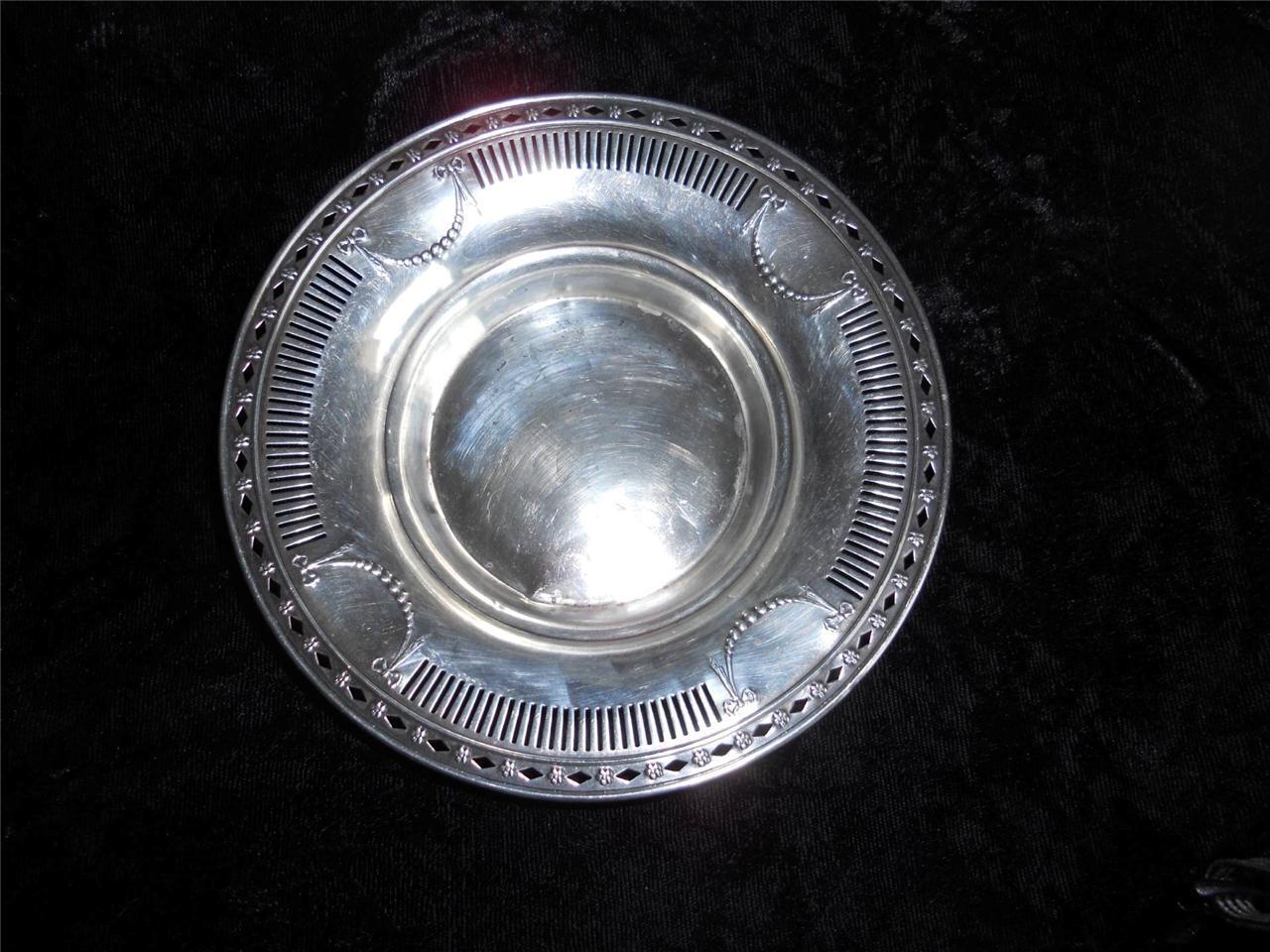 Gorham Sterling Reticulated Dish Bowl Bows Ribbon A11153 5-3/4\