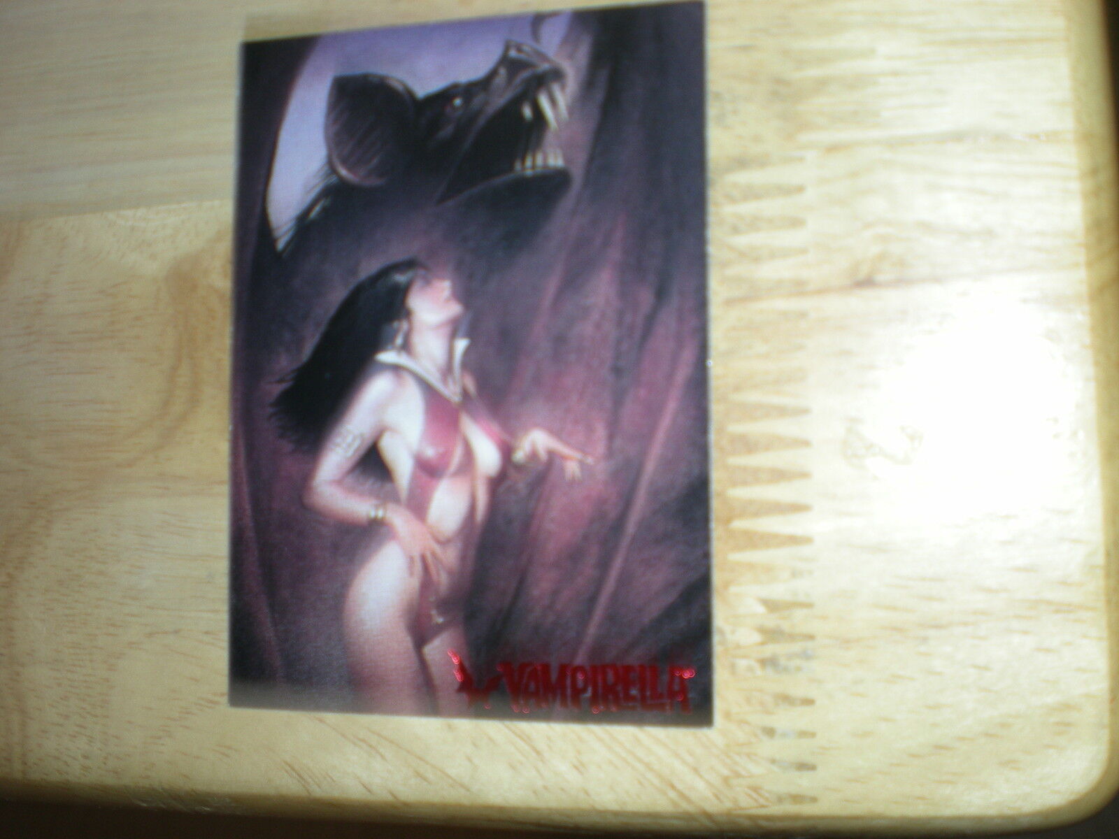 1995 TOPPS VISIONS OF VAMPIRELLA RED FOIL CARD # 51 SIGNED RAY LAGO ART