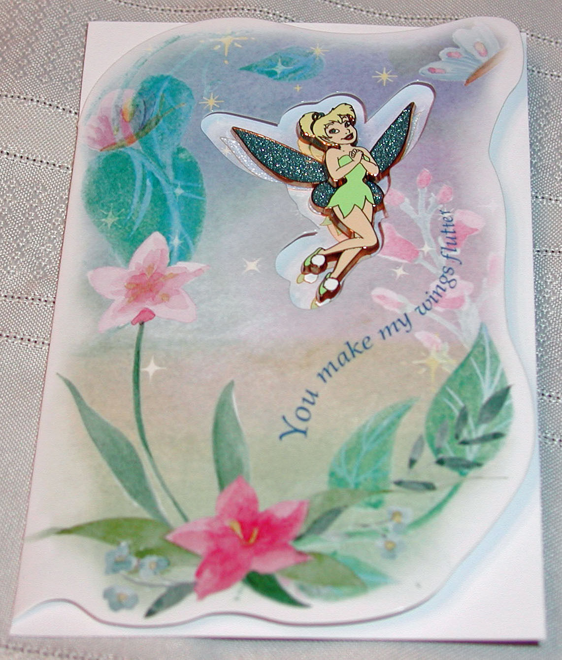 Disney Tinker Bell Valentines Day Card and Tinkerbell Pin LE 250