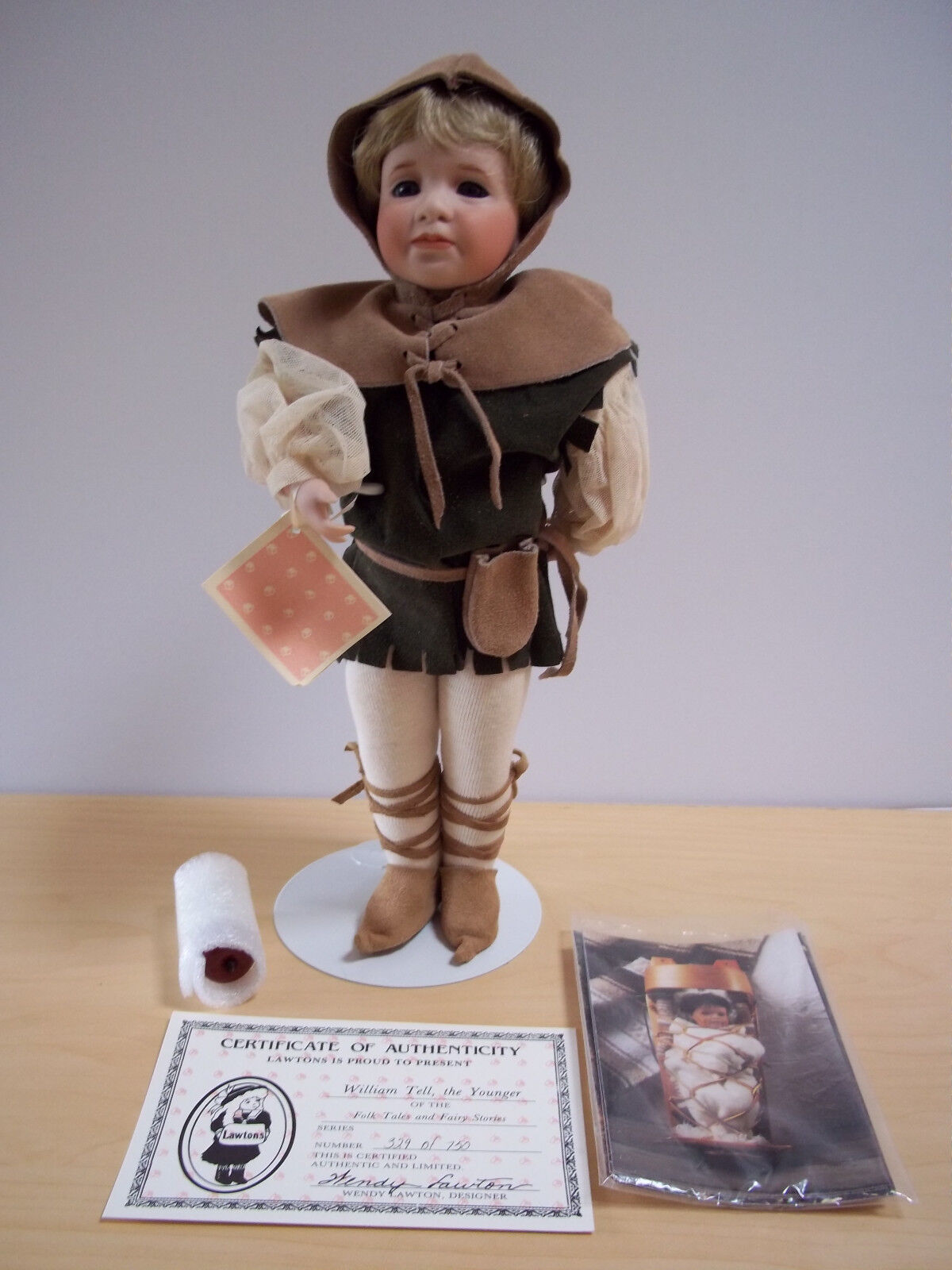 Wendy Lawton Doll William Tell The Younger - 1992 - Full Porcelain Mint in Box