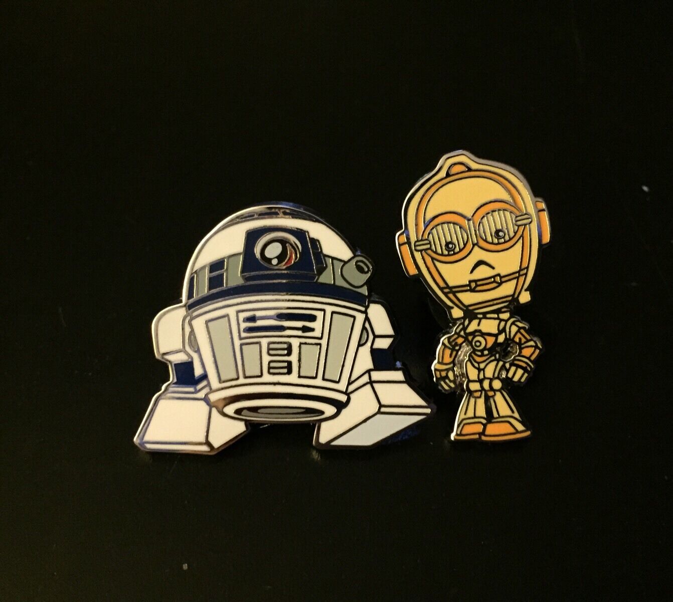 Star Wars C3-PO & R2-D2 Disney Pins From Mystery Pack NEW 2015 Droids (2 PINS)