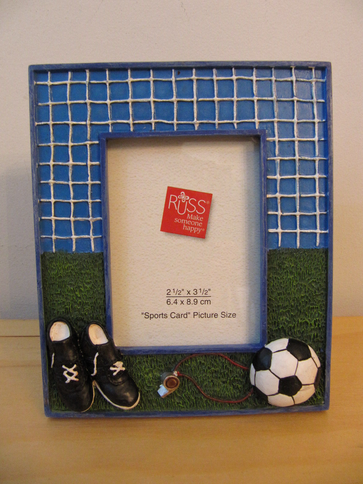NEW Russ “Sports Page” 2.5 x 3.5 Handpainted Soccer Photo Frame #25839
