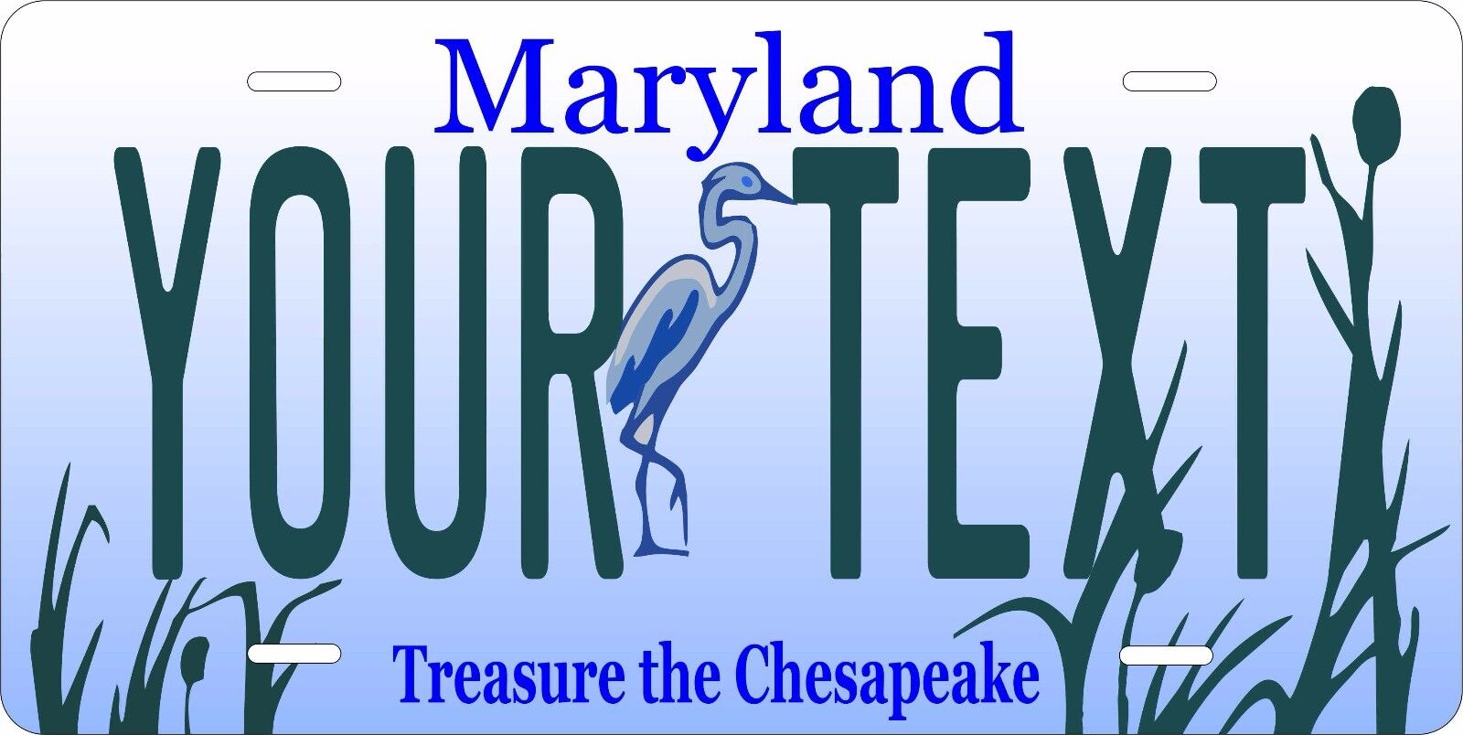 Maryland State Tag Car Auto OR Motorcycle Personalized License Plates Custom