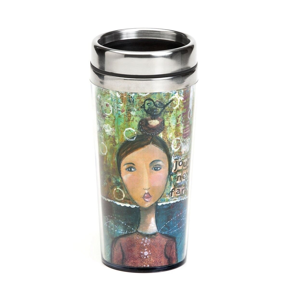 Demdaco The Kelly Rae Roberts Collection Journey Far Insulated Travel Mug
