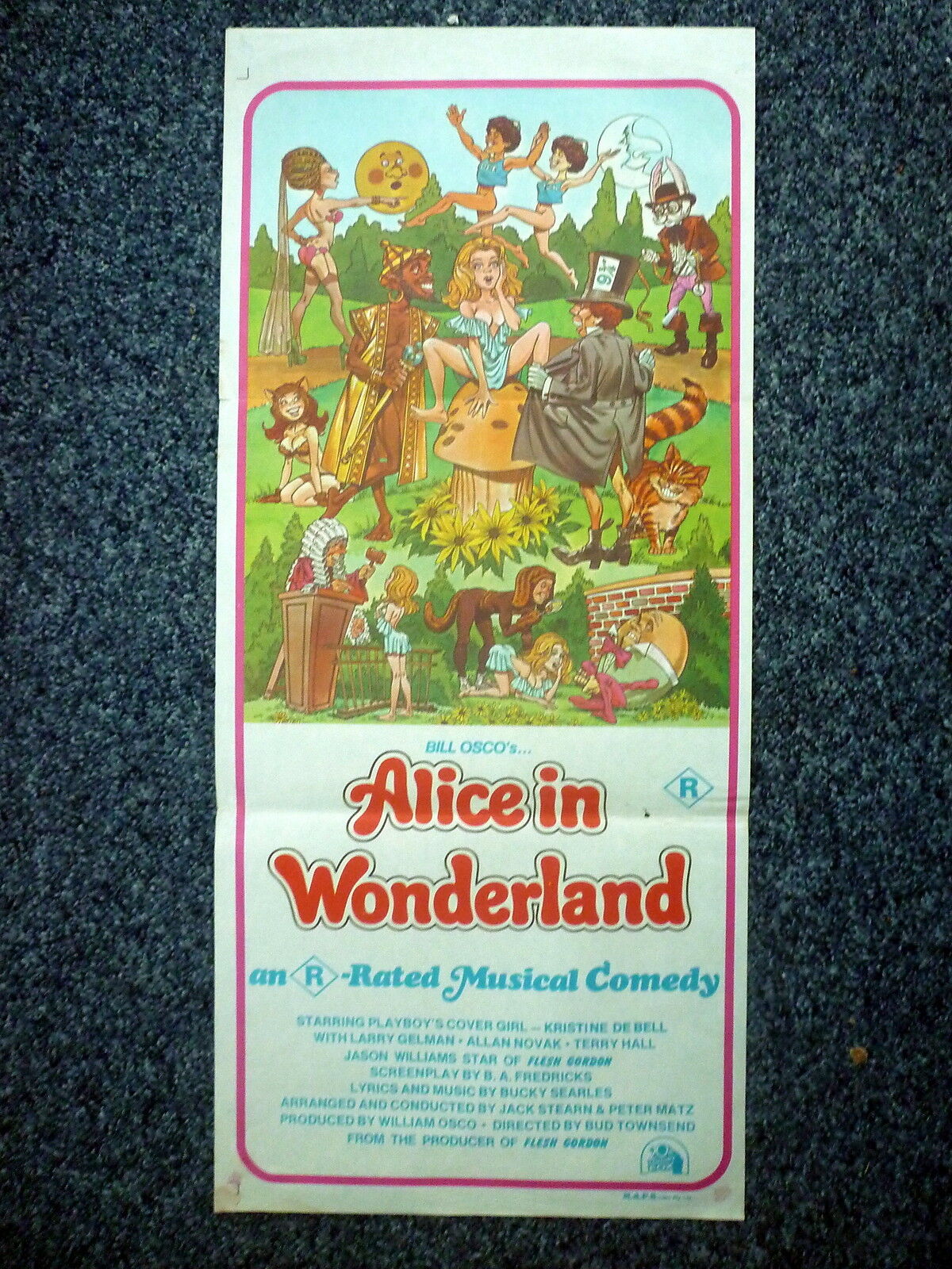 ALICE IN WONDERLAND Adult Fantasy Original 1970s DB Movie Poster Kristine DeBell