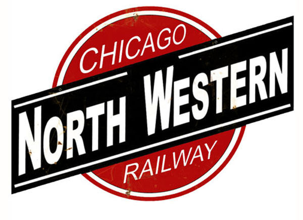 Chicago Northwestern Logo Herald Sign Tin Vintage Style Railroad  Herald Signs